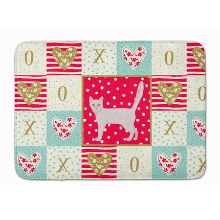 Carolines Treasures 19 x 27 in. Burmilla Cat Love Machine Washable Memory Foam Mat CK5571RUG